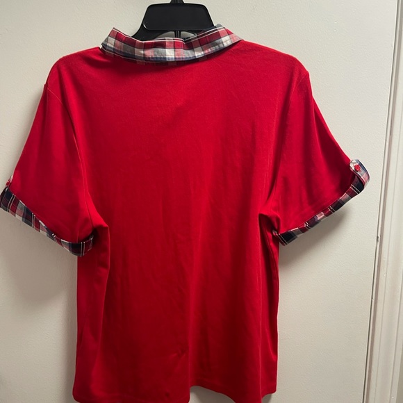 Christopher Banks Women XL Red Cotton Top. NWT - Picture 2 of 3